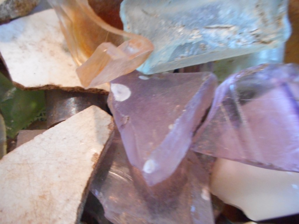 Buried Treasure, lovely glass found to repurpose !!