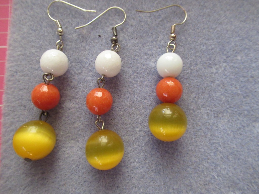 New video upload, Candy corn earrings you can make !!!