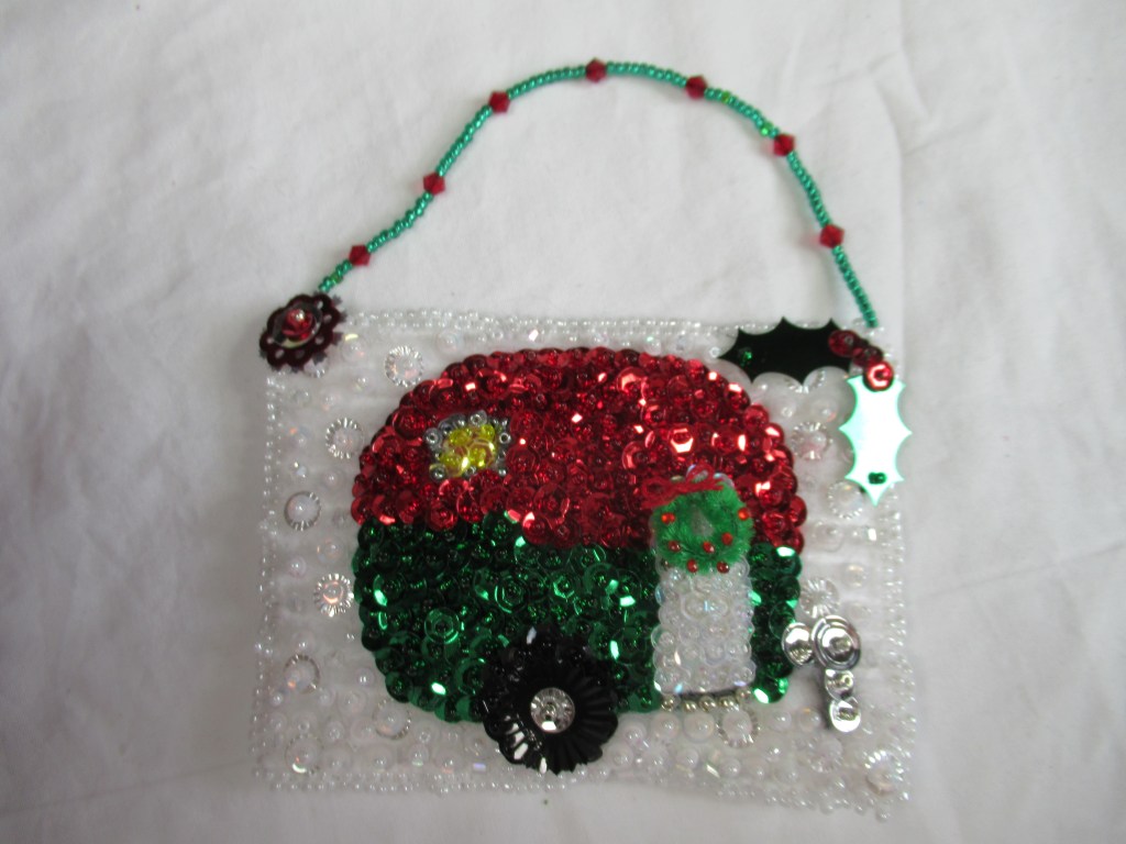 Christmas Camper Beaded and Sequined&nbsp;Ornament